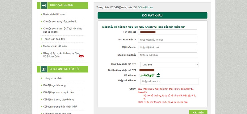 Đổi mật khẩu đăng nhập định kỳ để đảm bảo an toàn bảo mật