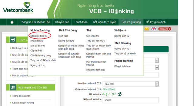 Dễ dàng đăng ký sử dụng dịch vụ Bankplus