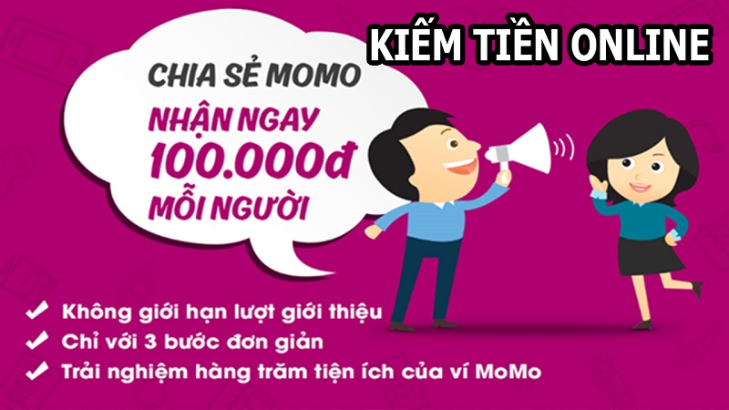 Kiếm tiền đơn giản với ứng dụng Momo