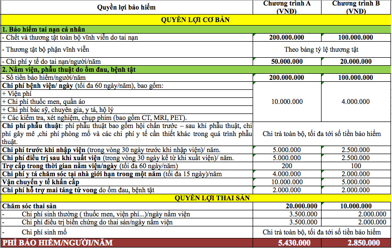 Quyền lợi bảo hiểm thai sản PVI