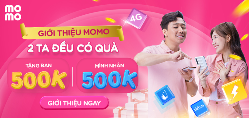 giới thiệu momo cả hai cùng có quà 500K