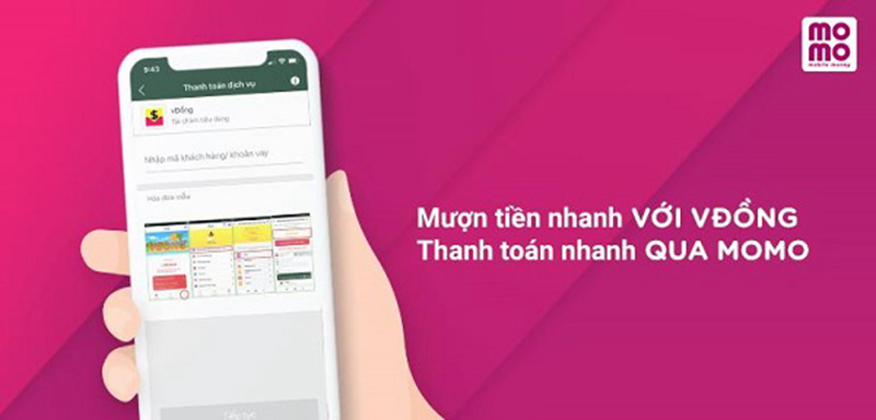 Thanh toán nhanh chóng với Momo khi vay tiền vĐồng