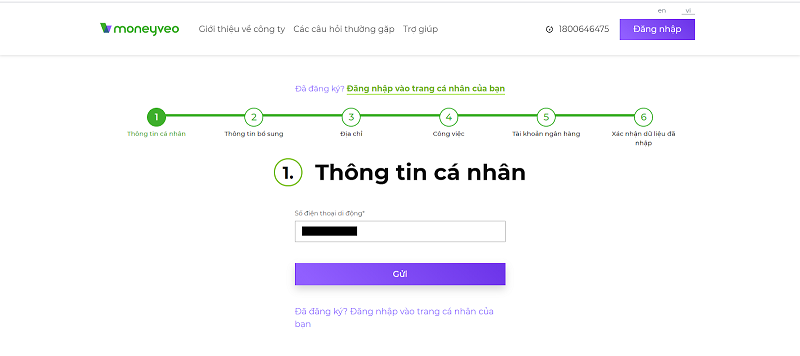 Các bước thực hiện khi vay tại MoneyVeo