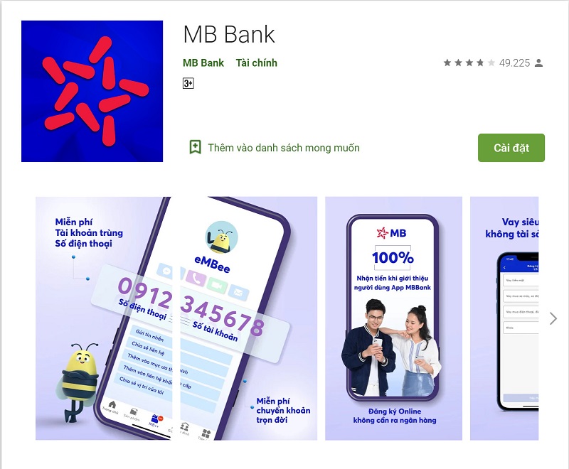 Tải app MB Bank để đăng ký tài khoản