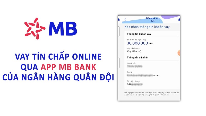 vay tín chấp online qua app mb bank của ngân hàng quân đội