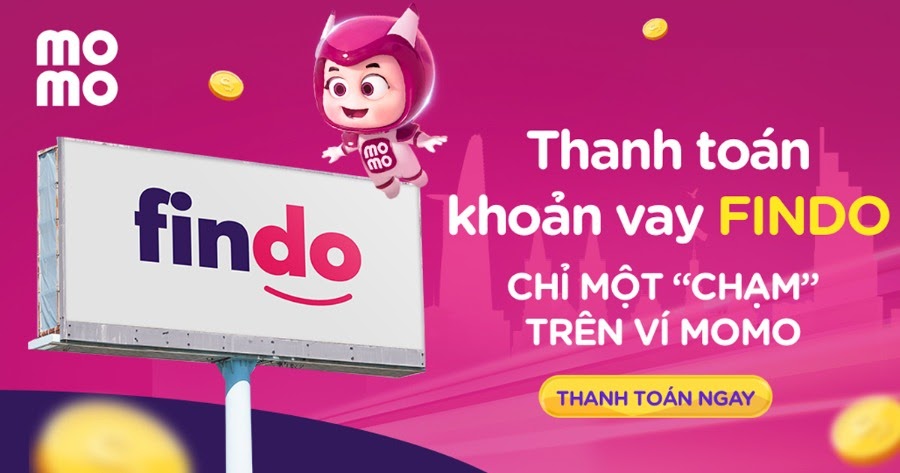 Linh hoạt thanh toán khoản vay 15 triệu Findo trên ví Momo