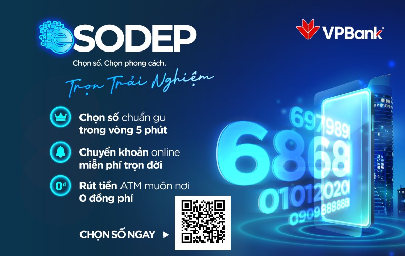 đăng ký tài khoản VP Bank để chọn số đẹp