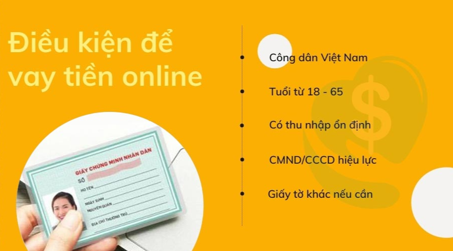 Điều kiện vay 3 triệu online có cmnd