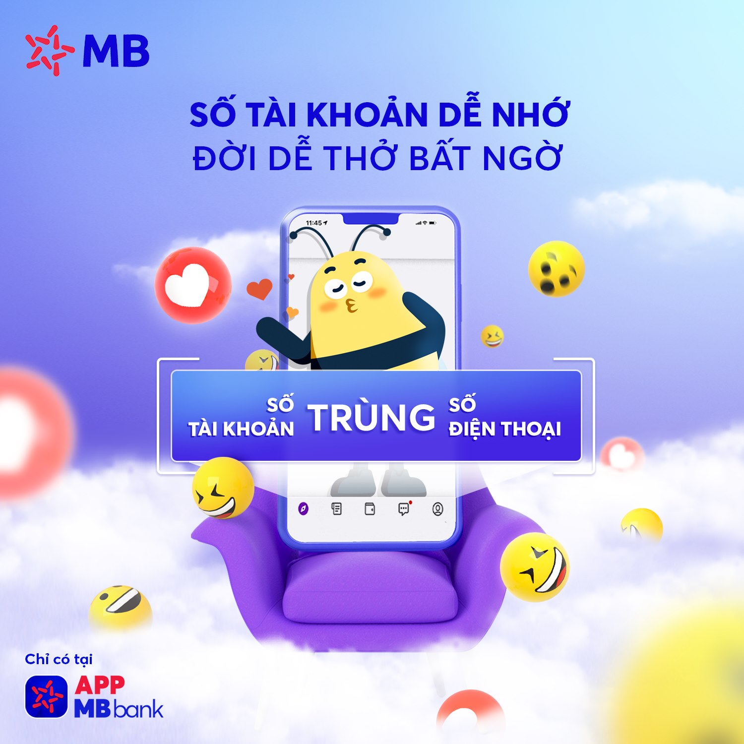 Số tài khoản MB Bank trùng với số điện thoại